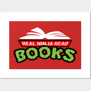 Real Ninja Read Books Posters and Art